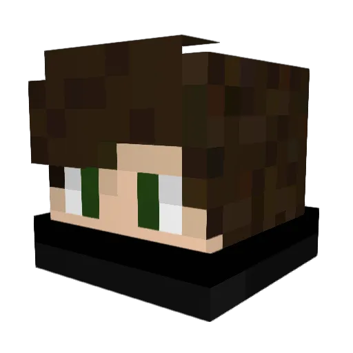 Winzlo Minecraft avatar head, 3D render