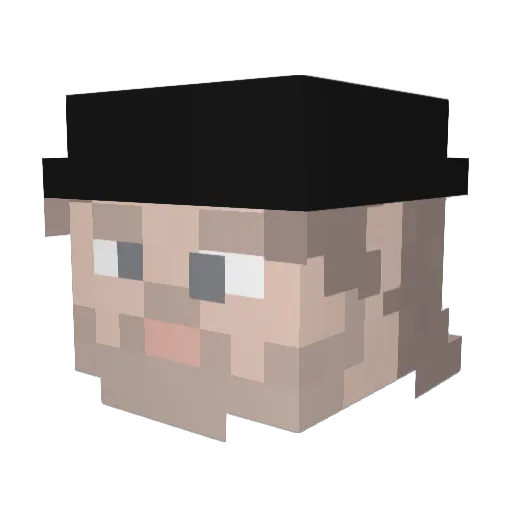 WipEoutmutt Minecraft avatar head, 3D render