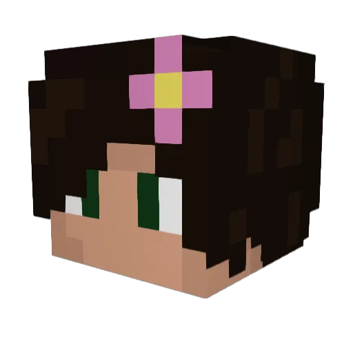 Wiplala Minecraft avatar head, 3D render