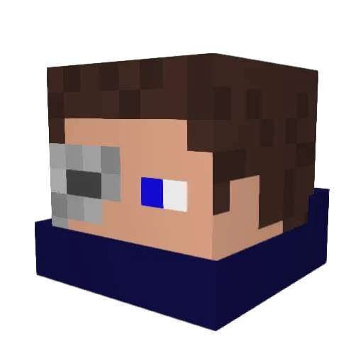 Wiponex Minecraft avatar head, 3D render