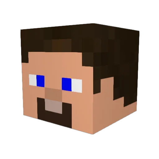 Wipzed Minecraft avatar head, 3D render