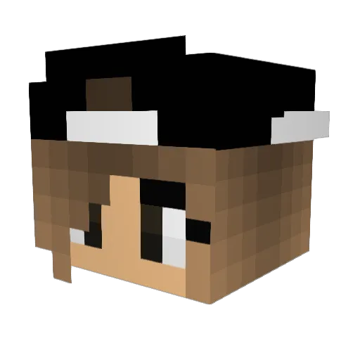 WirKiffen Minecraft avatar head, 3D render
