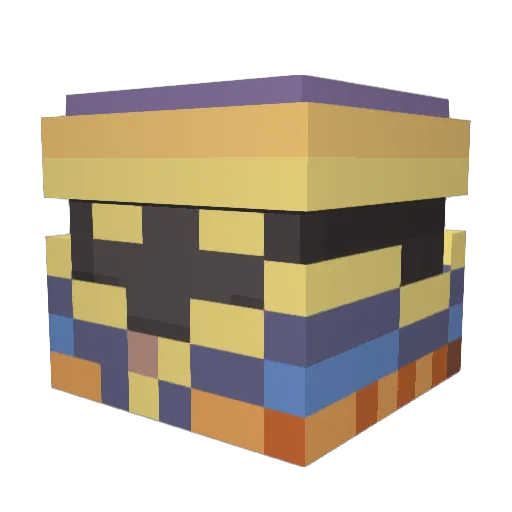 Wirefireboy Minecraft avatar head, 3D render