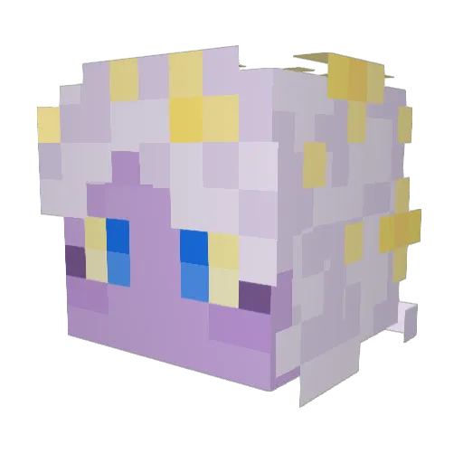 WireframeHands Minecraft avatar head, 3D render