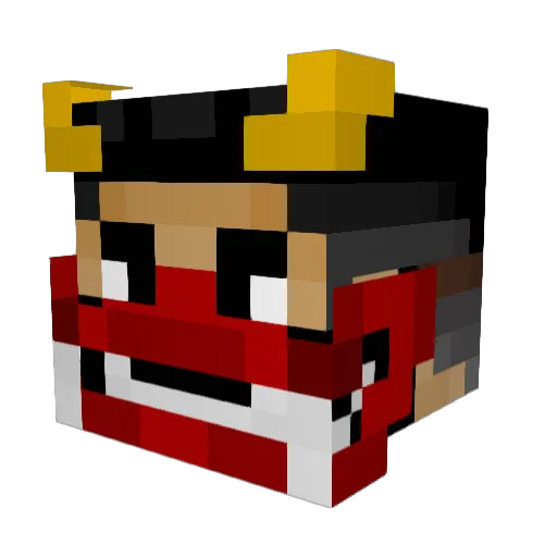 Wireless_User Minecraft avatar head, 3D render