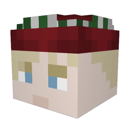 Wirelord Minecraft avatar head, 3D render