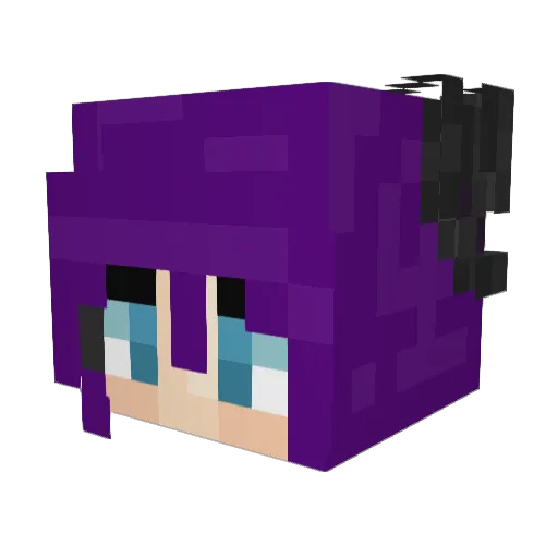 Wirlika Minecraft avatar head, 3D render