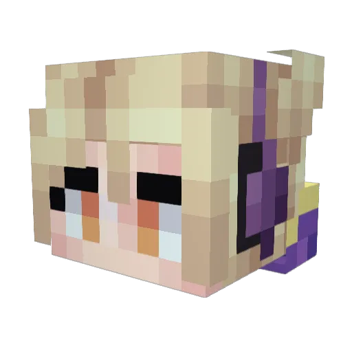 Wirttis Minecraft avatar head, 3D render