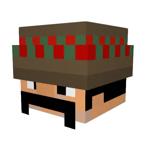 WiryCarlos99 Minecraft avatar head, 3D render