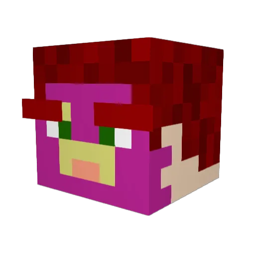 WiryMagician Minecraft avatar head, 3D render