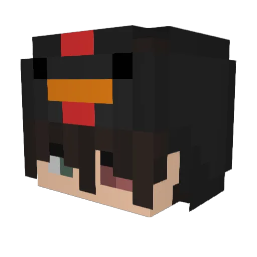WisFox Minecraft avatar head, 3D render