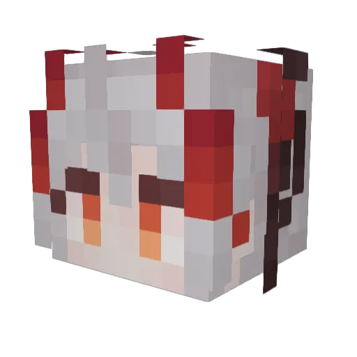 Wisadel Minecraft avatar head, 3D render