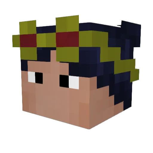 Wisbe_ Minecraft avatar head, 3D render