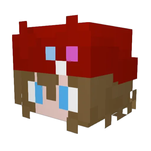 Wisbegotten Minecraft avatar head, 3D render