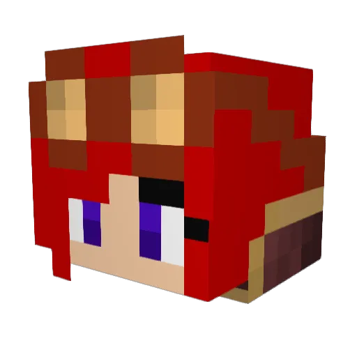 Wisbur Minecraft avatar head, 3D render