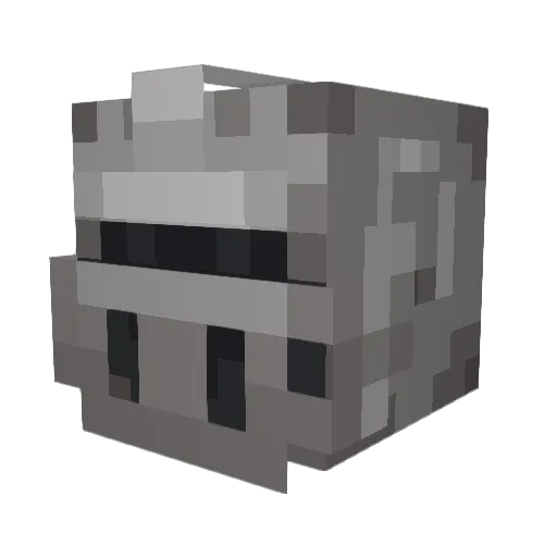 Wisch7 Minecraft avatar head, 3D render