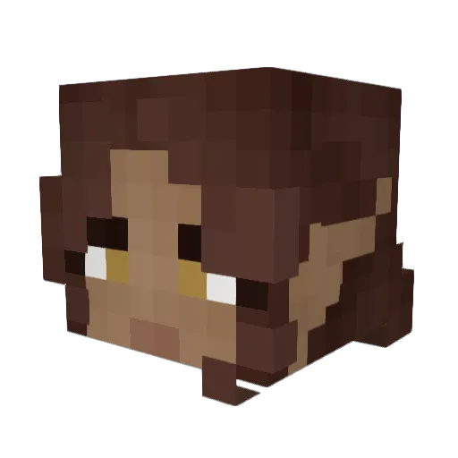 Wischelka Minecraft avatar head, 3D render