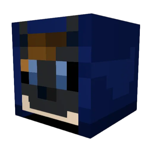 Wisdomstar Minecraft avatar head, 3D render