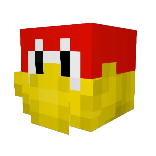 Wise Minecraft avatar head, 3D render