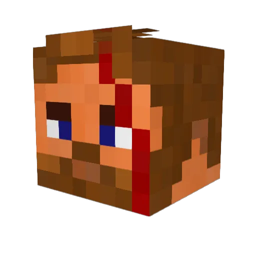 WiseMantella734 Minecraft avatar head, 3D render