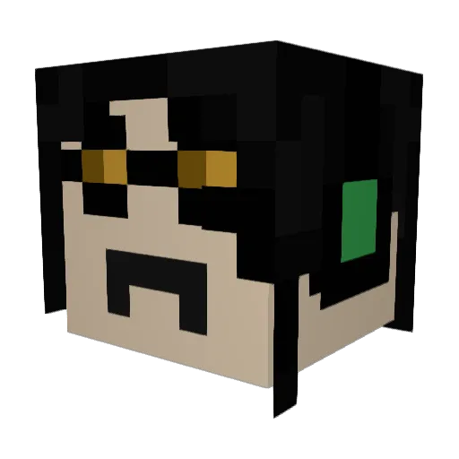 WiseWizard69 Minecraft avatar head, 3D render
