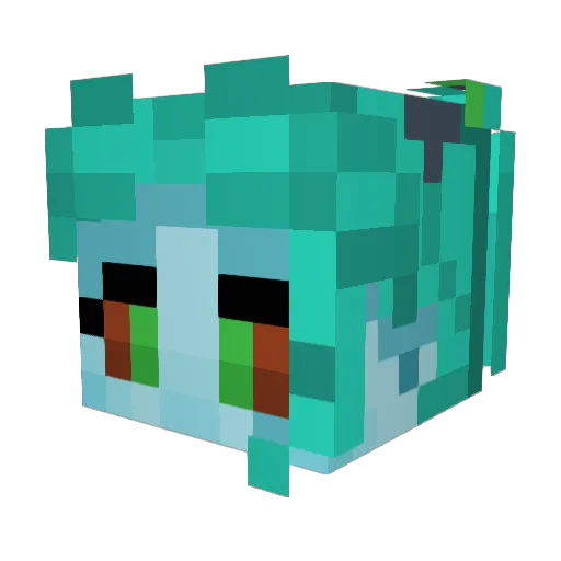 WiseWyvern Minecraft avatar head, 3D render