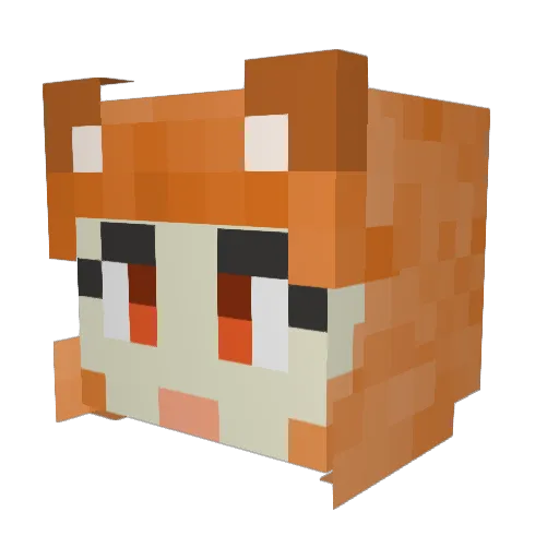Wise_Holo Minecraft avatar head, 3D render