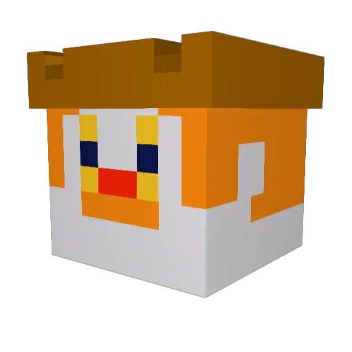 Wisecrack34 Minecraft avatar head, 3D render