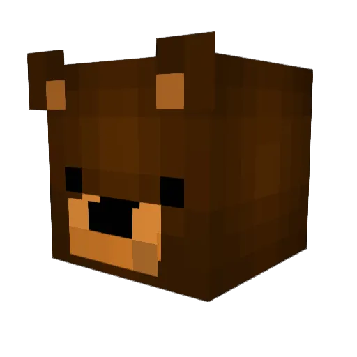 WishFish Minecraft avatar head, 3D render