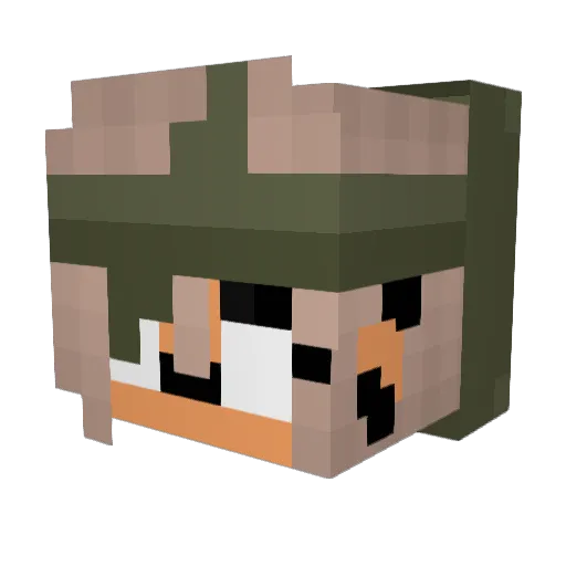 WishFootReagan Minecraft avatar head, 3D render