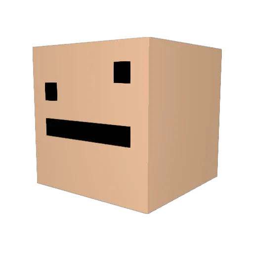 Wishcle Minecraft avatar head, 3D render