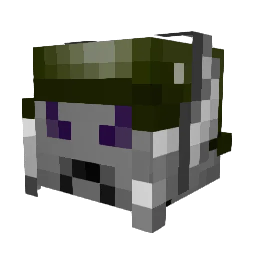 Wishda Minecraft avatar head, 3D render