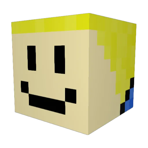 WishedCreator15 Minecraft avatar head, 3D render
