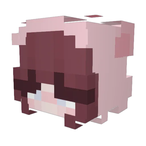 Wishfulness Minecraft avatar head, 3D render