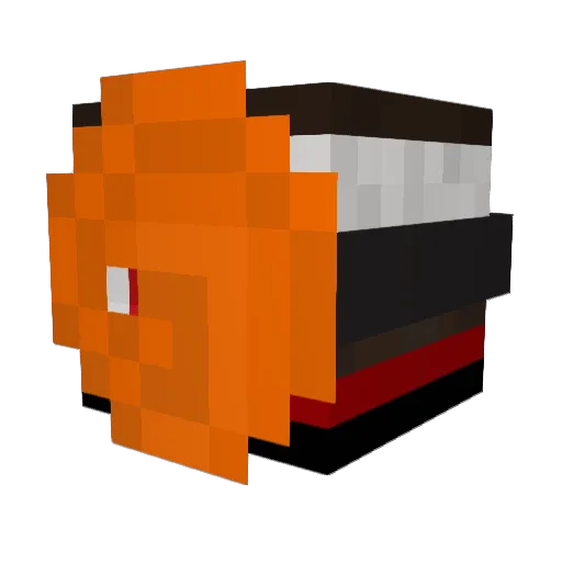Wisirel Minecraft avatar head, 3D render