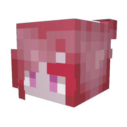 Wiskabela Minecraft avatar head, 3D render