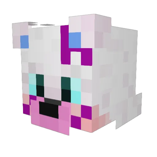 WisketTheJolteon Minecraft avatar head, 3D render