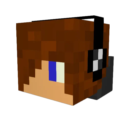 WiskeyTango1 Minecraft avatar head, 3D render