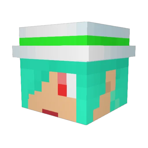 Wisky_ Minecraft avatar head, 3D render