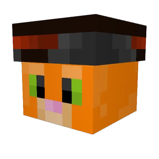 Wisley Minecraft avatar head, 3D render