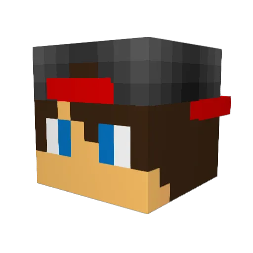 Wismarch Minecraft avatar head, 3D render
