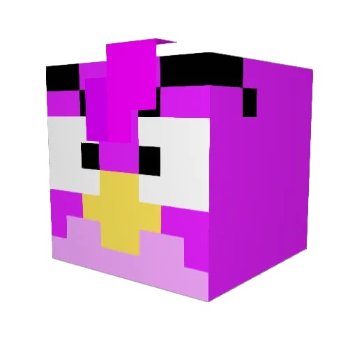 Wisnia4 Minecraft avatar head, 3D render