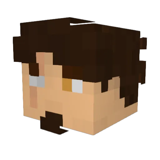 Wisor_ Minecraft avatar head, 3D render