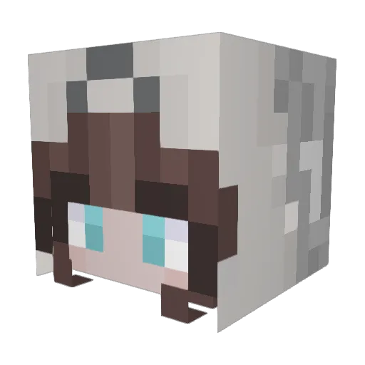 WispLittle Minecraft avatar head, 3D render