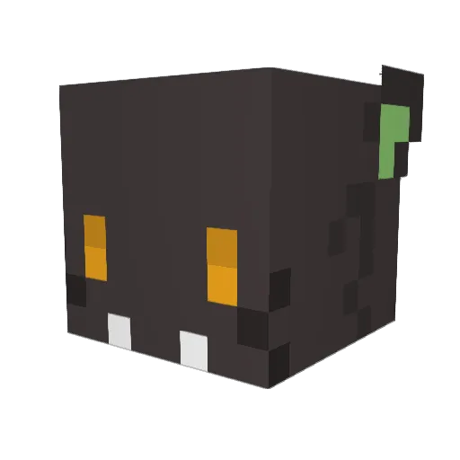 WispWolf Minecraft avatar head, 3D render