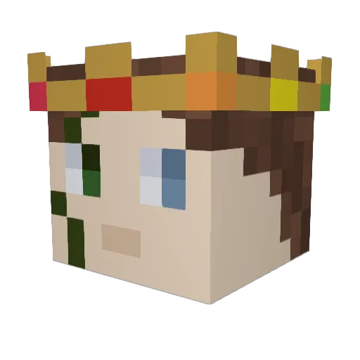 WispaJR Minecraft avatar head, 3D render