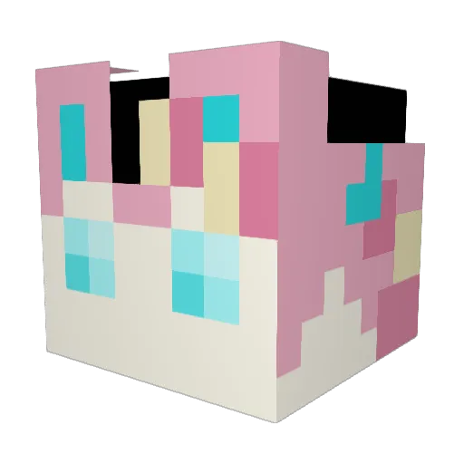 Wispeon59 Minecraft avatar head, 3D render
