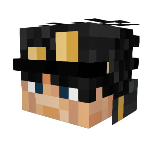 Wisphr Minecraft avatar head, 3D render
