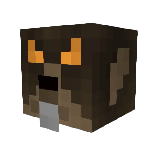 WispyBobcat Minecraft avatar head, 3D render