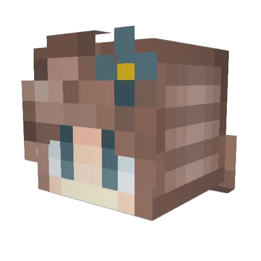 WispyNova Minecraft avatar head, 3D render
